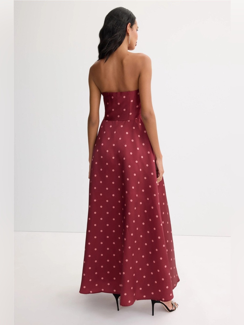 Hutch Victoria Strapless Fit & Flare Polka dot Maxi Dress 6 - Picture 3 of 6